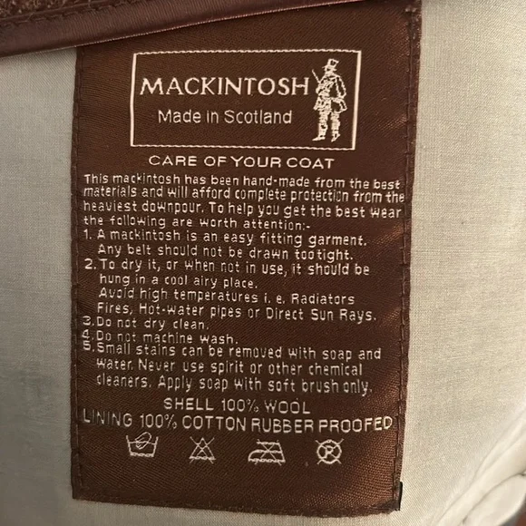 Mackintosh Men’s Grey OvercoatSize L - Good Condition100% waterproof100% wool